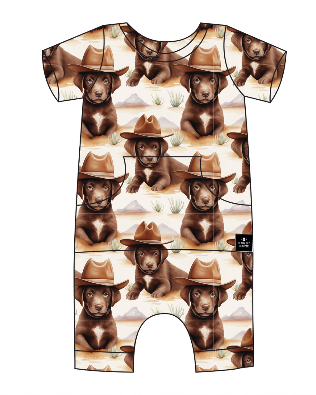Front Opening Ready Set Romper® Shortie in Old Yellerstone