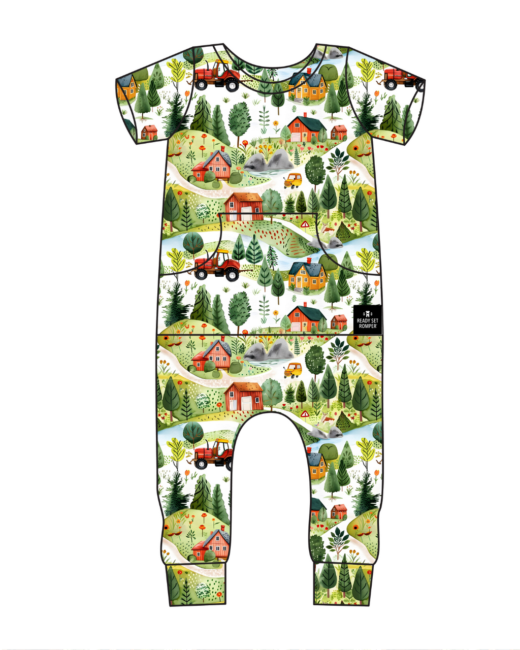 Front Opening Ready Set Romper® in Farmland