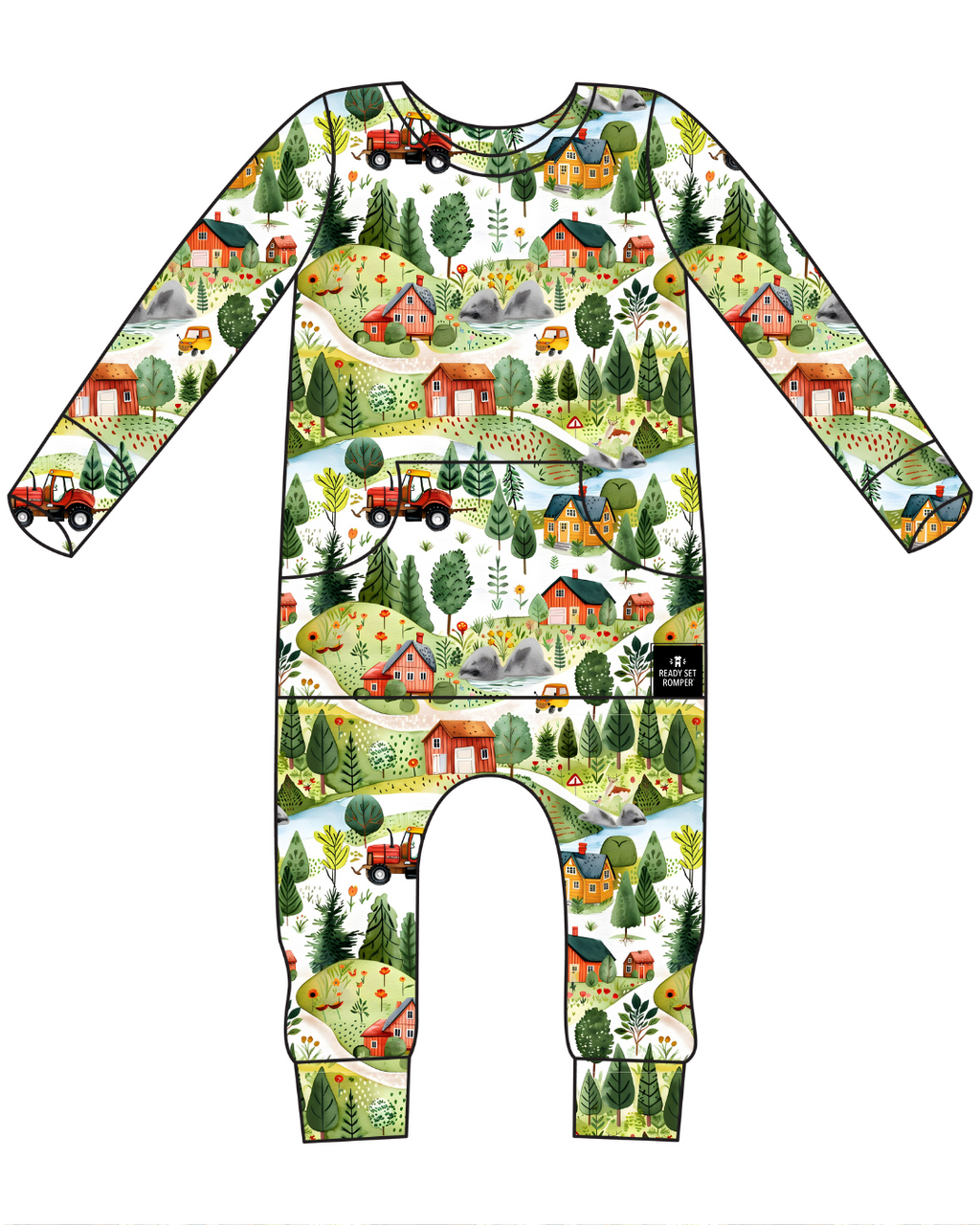 Front Opening Ready Set Romper® in Farmland