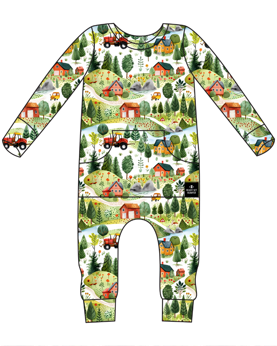Front Opening Ready Set Romper® in Farmland