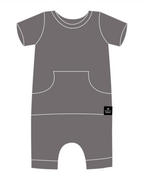 Front Opening Ready Set Romper® Shortie in Ribbed Stormy