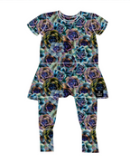 Reversible Opening Ready Set Romper® Twirl in Electric Garden