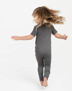 Front Opening Ready Set Romper® in Ribbed Stormy