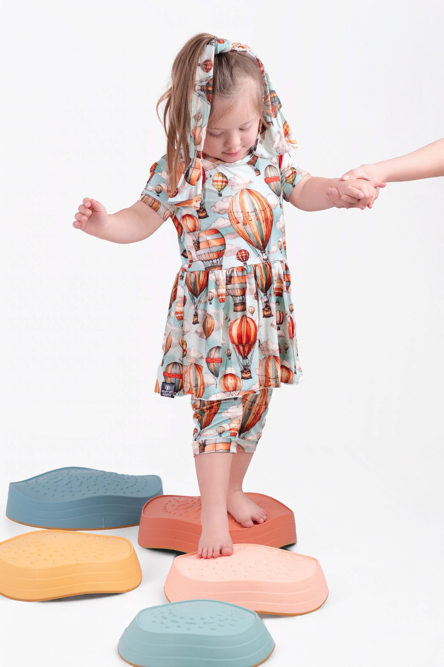 Reversible Opening Ready Set Romper® Shortie Twirl in Catch Me in the Clouds