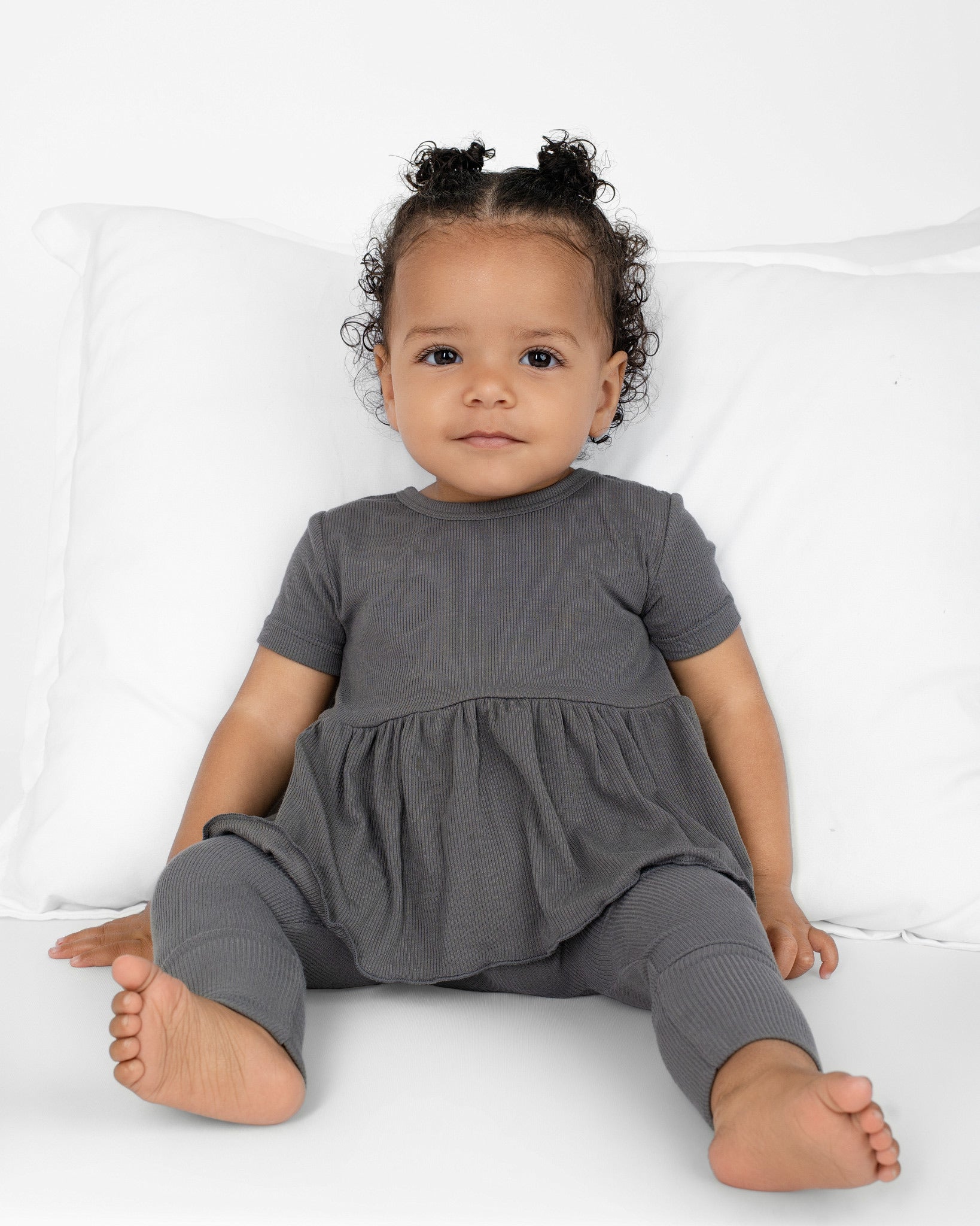 Reversible Opening Ready Set Romper® Twirl in Ribbed Stormy