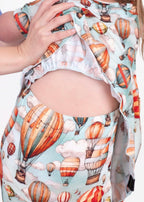 Reversible Opening Ready Set Romper® Shortie Twirl in Catch Me in the Clouds