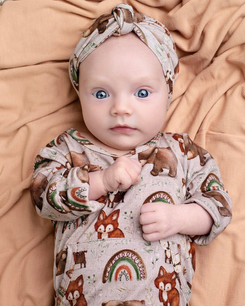 Front Opening Ready Set Romper® in Woodland Animals