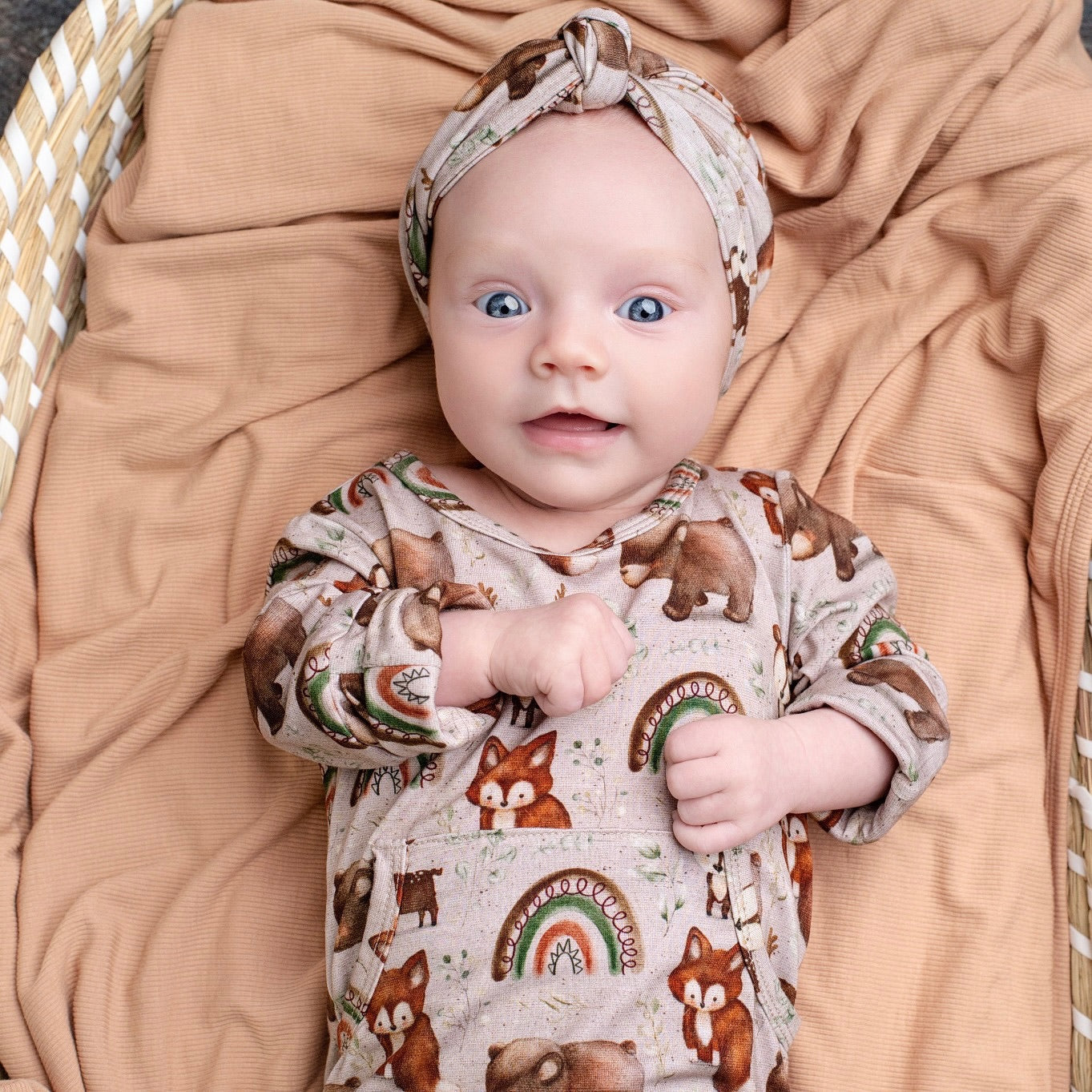 Front Opening Ready Set Romper® in Woodland Animals