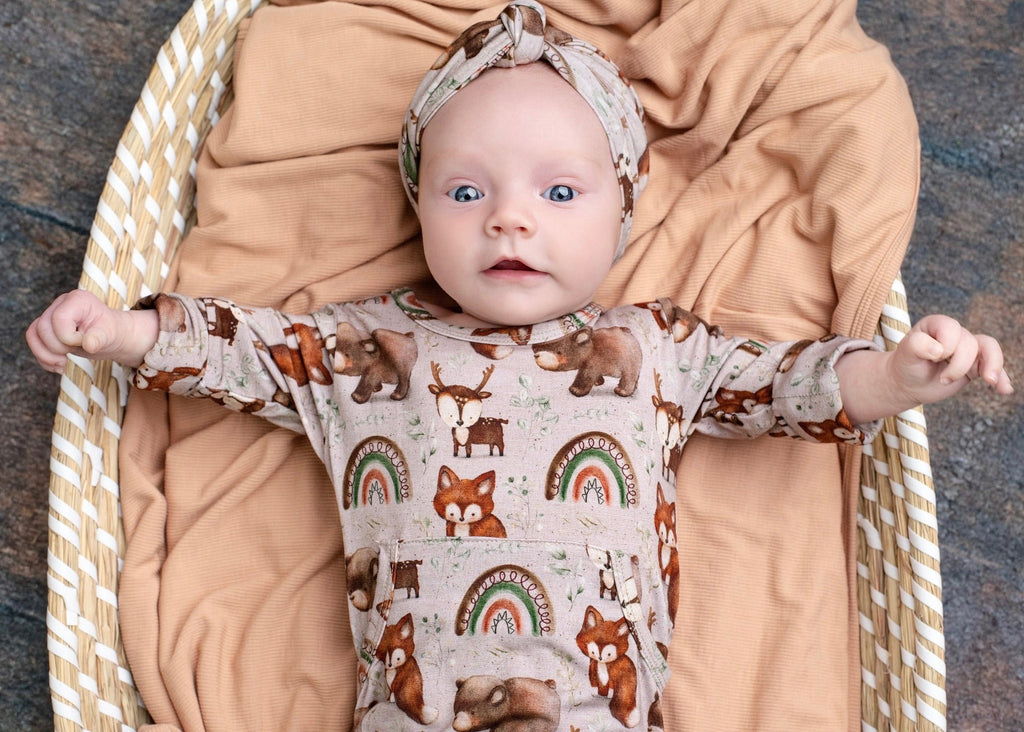 Front Opening Ready Set Romper® in Woodland Animals