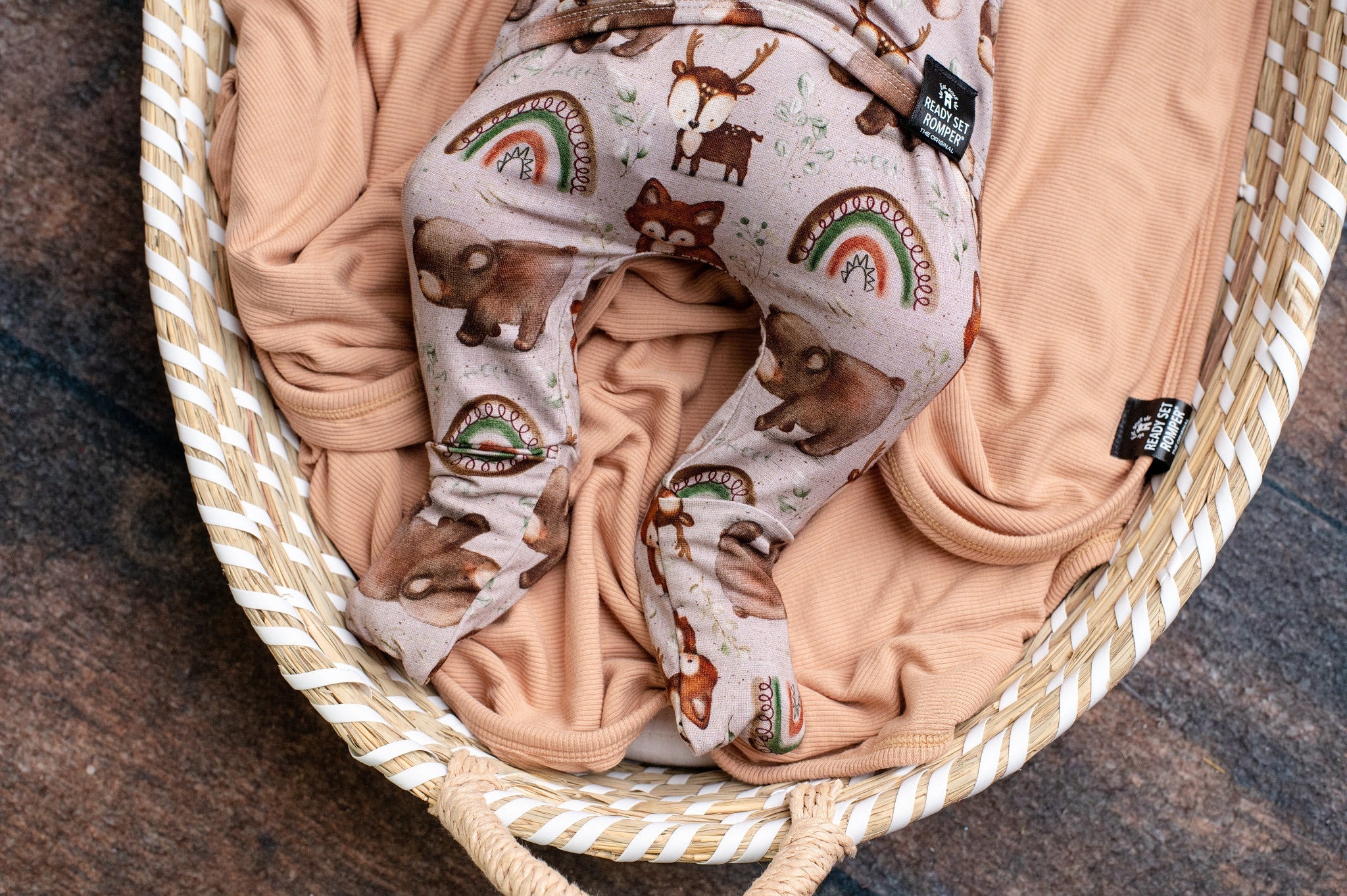 Front Opening Ready Set Romper® in Woodland Animals