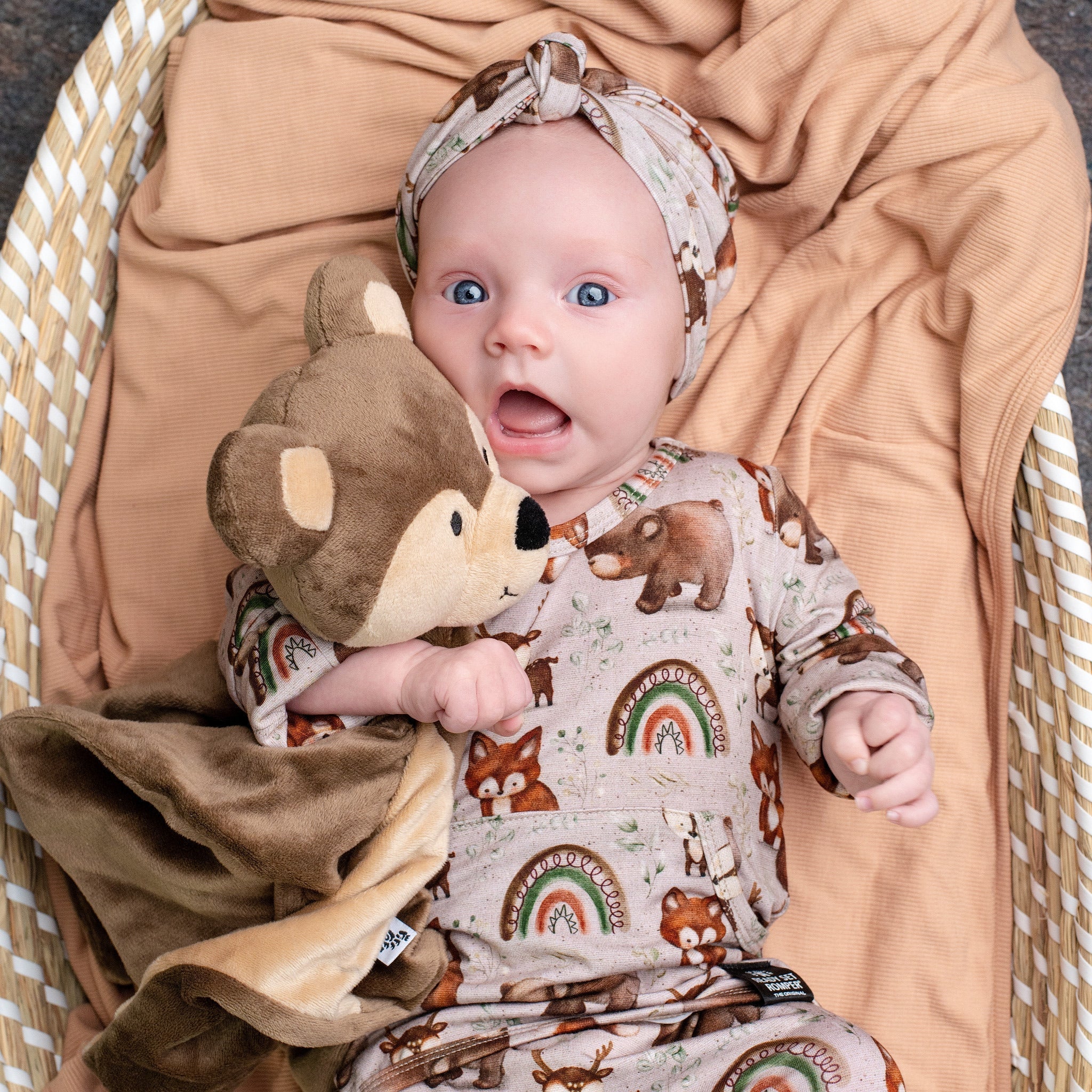 Front Opening Ready Set Romper® in Woodland Animals