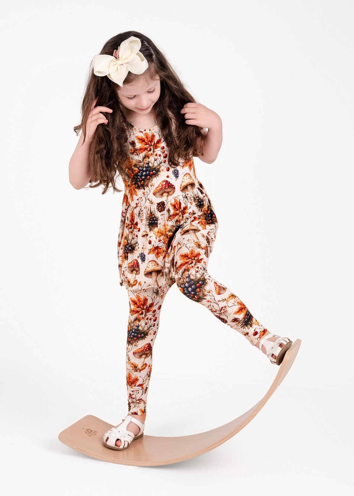 Reversible Opening Ready Set Romper® Twirl in Mushrooms