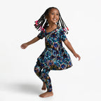 Reversible Opening Ready Set Romper® Twirl in Electric Garden