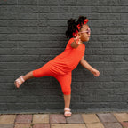Front Opening Ready Set Romper® Shortie in Ribbed Coral