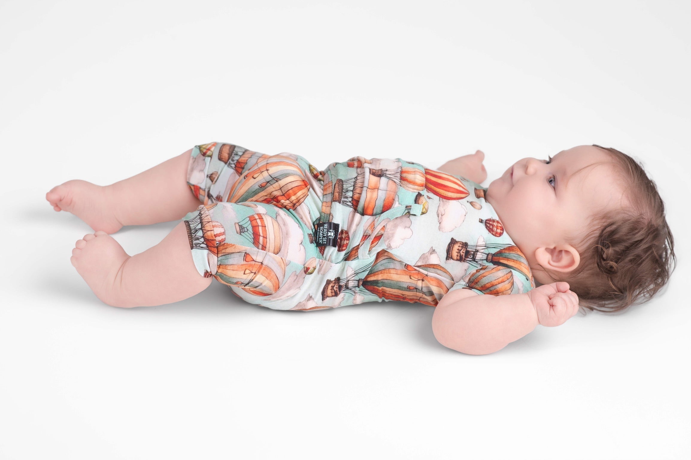 Front Opening Ready Set Romper® Shortie in Catch Me in the Clouds