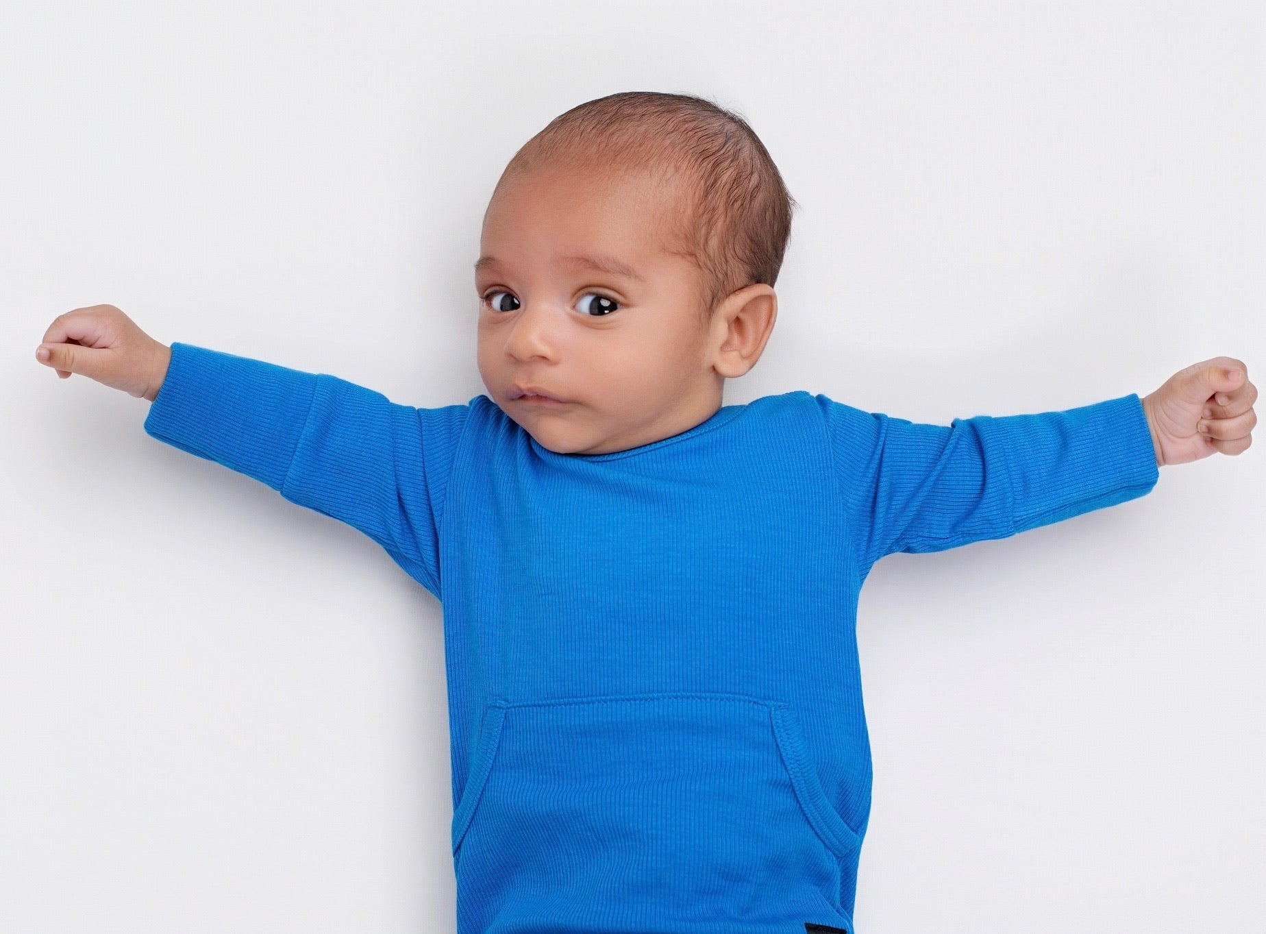 Front Opening Ready Set Romper® in Ribbed Sapphire