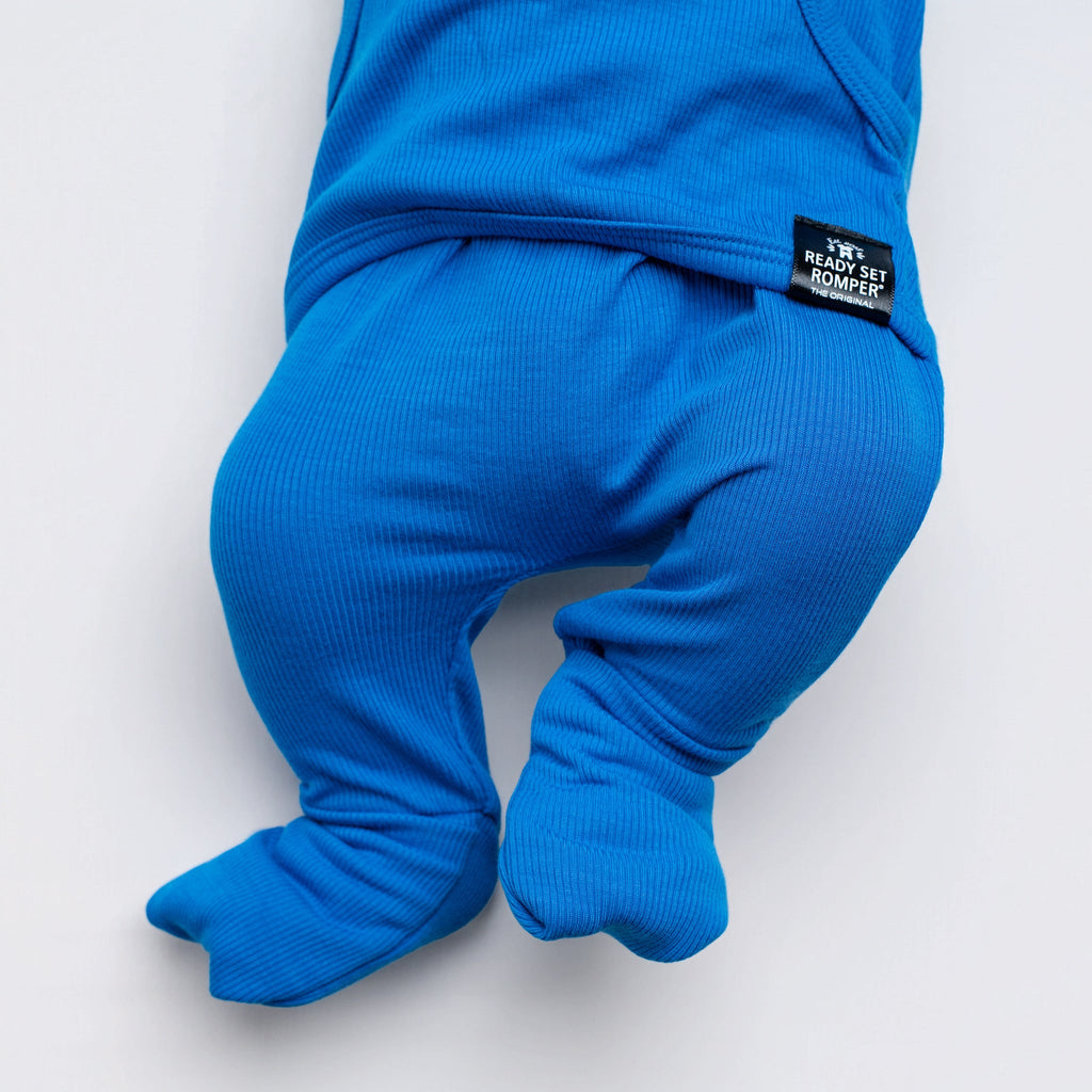 Front Opening Ready Set Romper® in Ribbed Sapphire