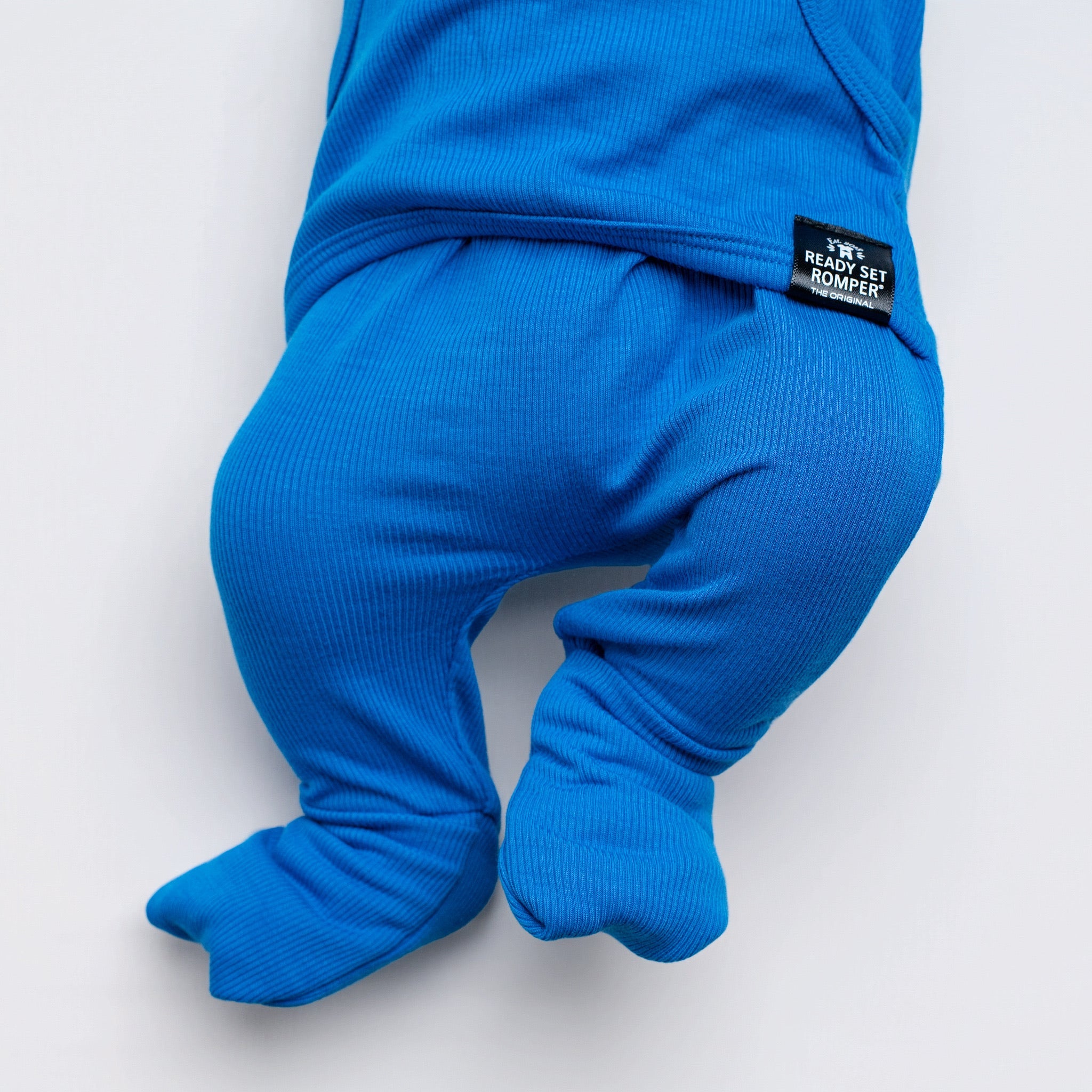 Front Opening Ready Set Romper® in Ribbed Sapphire