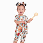 Reversible Opening Ready Set Romper® Shortie Twirl in Catch Me in the Clouds