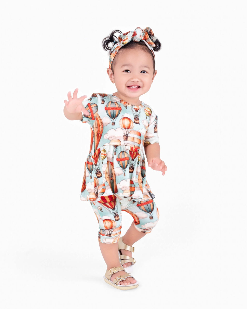 Reversible Opening Ready Set Romper® Shortie Twirl in Catch Me in the Clouds