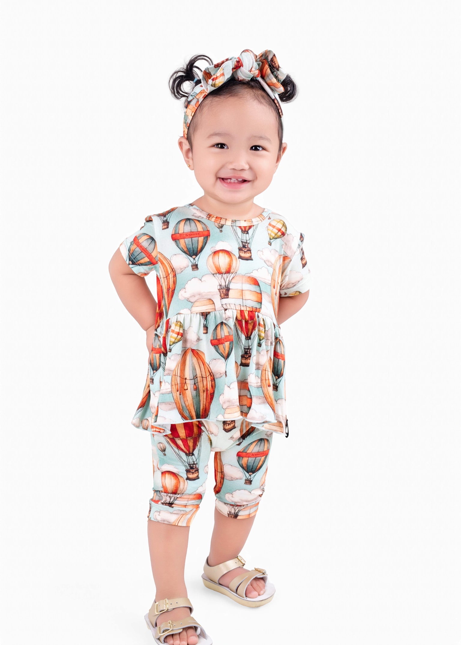 Reversible Opening Ready Set Romper® Shortie Twirl in Catch Me in the Clouds