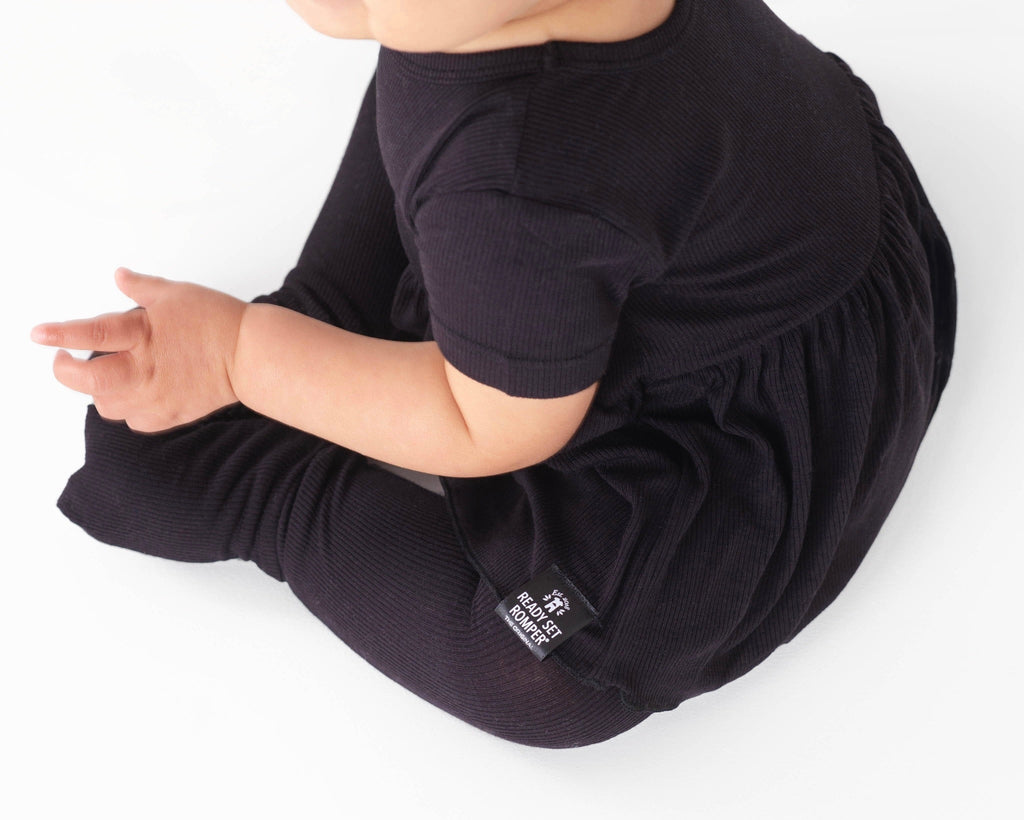 Reversible Opening Ready Set Romper® in Ribbed Essential Midnight