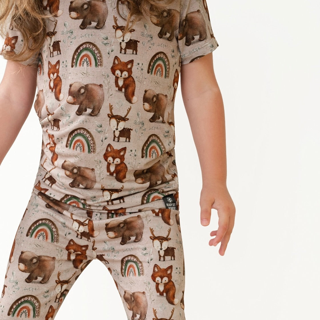 2 pc Loungewear Set in Woodland Animals