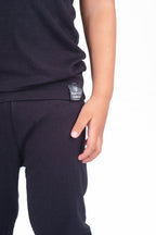 2 pc Loungewear Set in Ribbed Essential Midnight