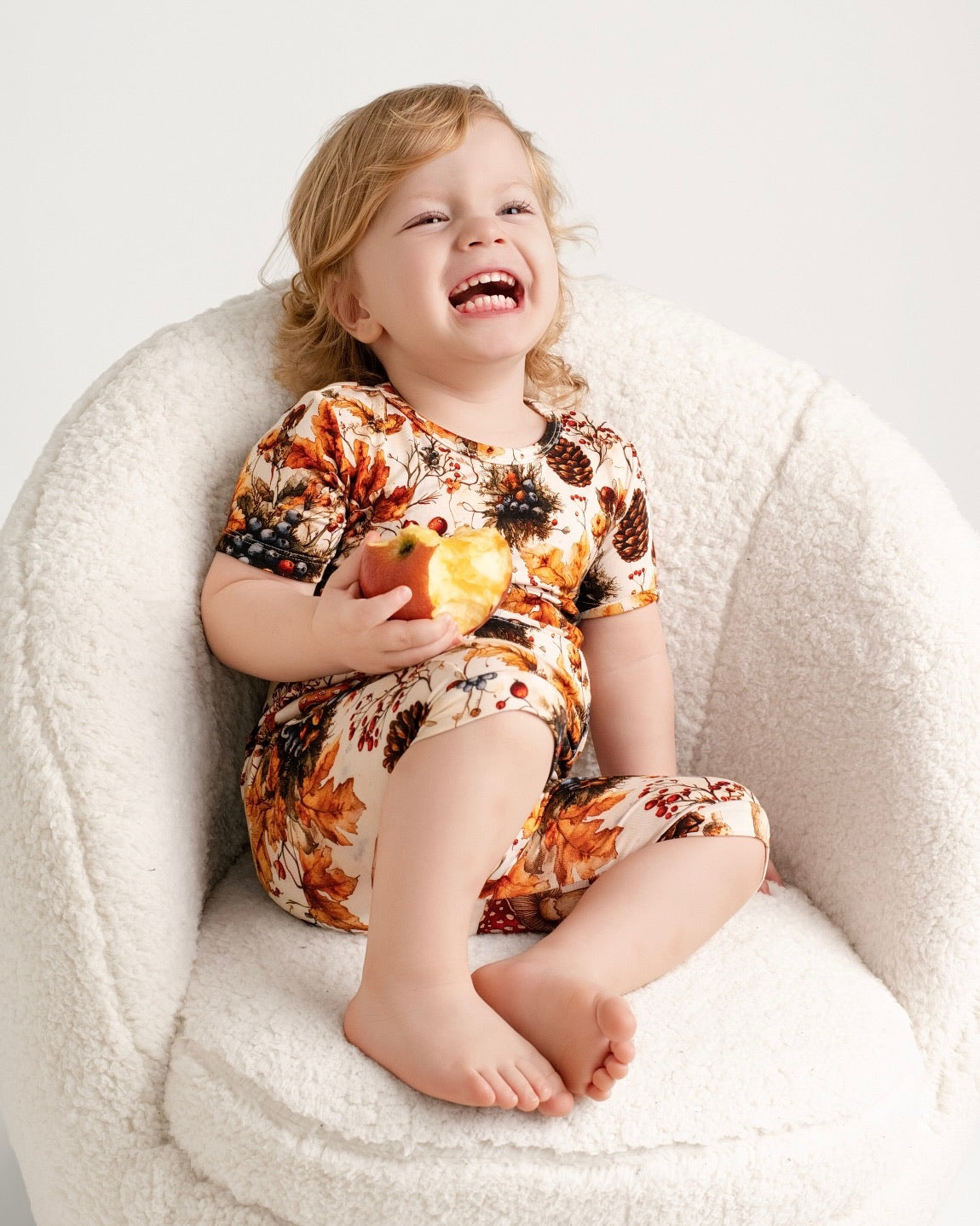 Front Opening Ready Set Romper® Shortie in Mushrooms