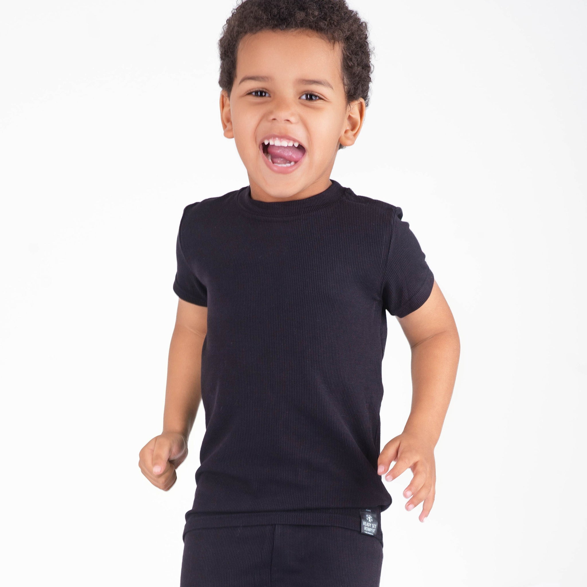 2 pc Loungewear Set in Ribbed Essential Midnight