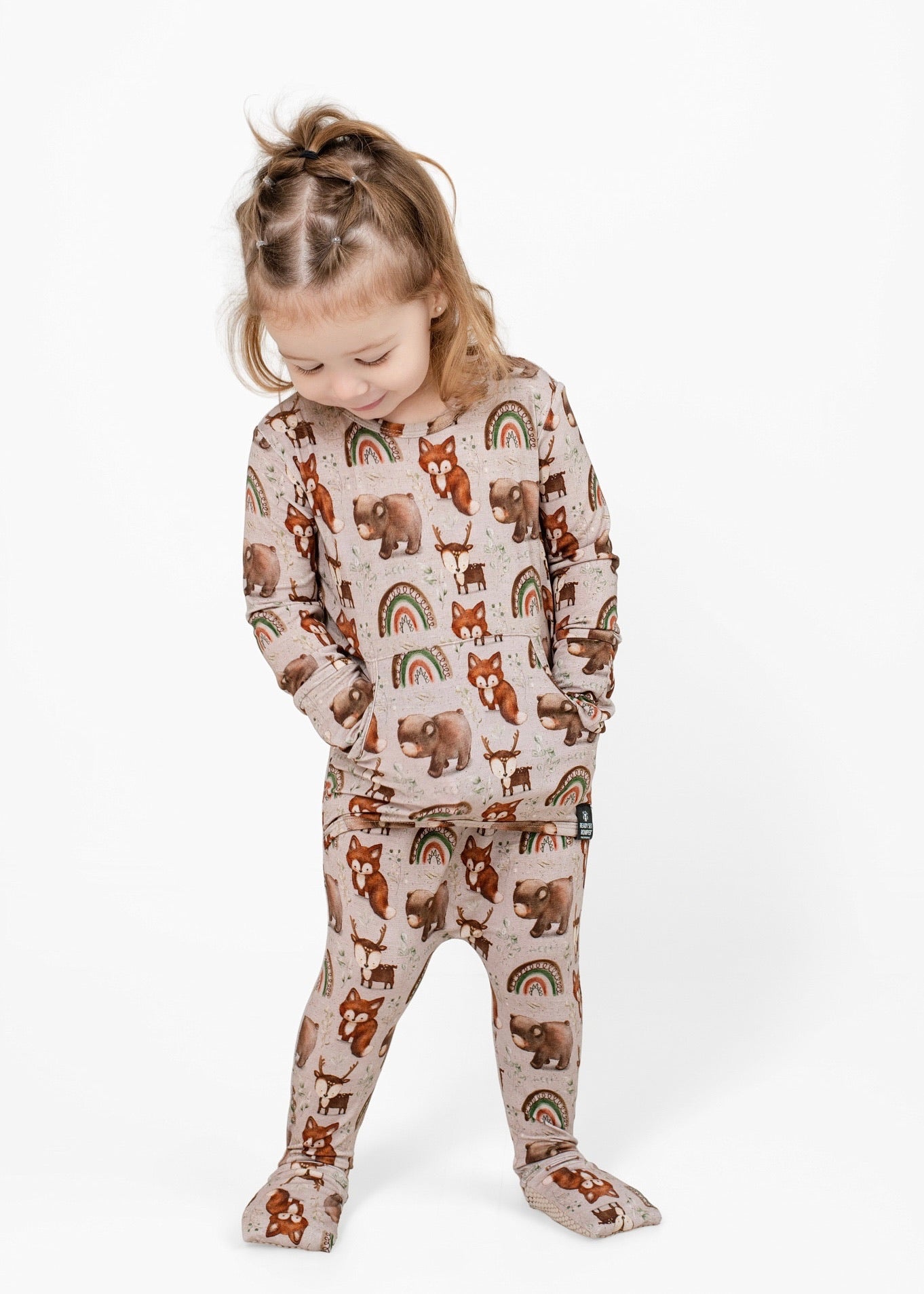 Front Opening Ready Set Romper® in Woodland Animals