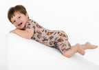 Front Opening Ready Set Romper® Shortie in Woodland Animals
