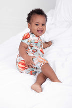 Front Opening Ready Set Romper® Shortie in Catch Me in the Clouds