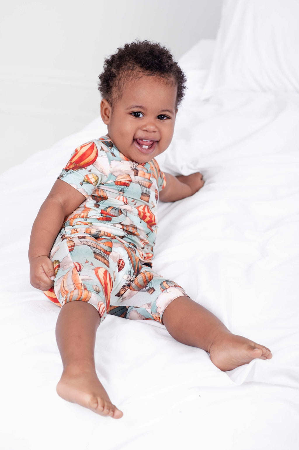 Front Opening Ready Set Romper® Shortie in Catch Me in the Clouds