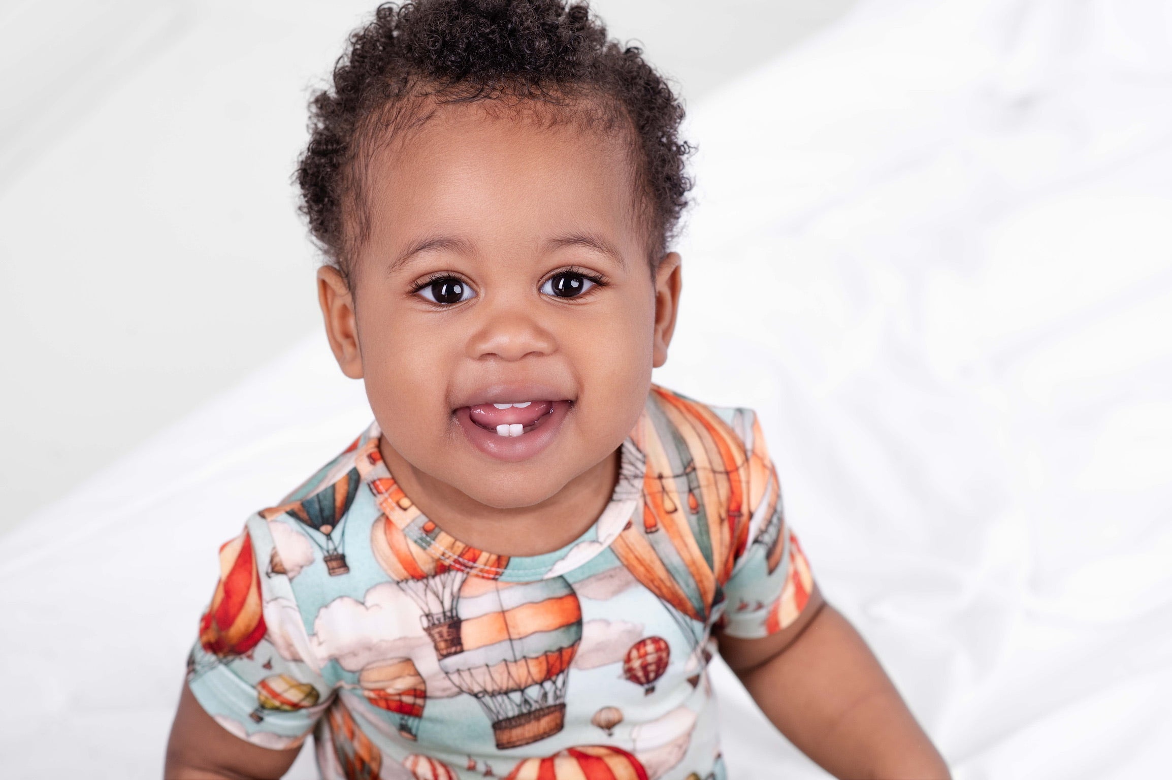 Front Opening Ready Set Romper® Shortie in Catch Me in the Clouds