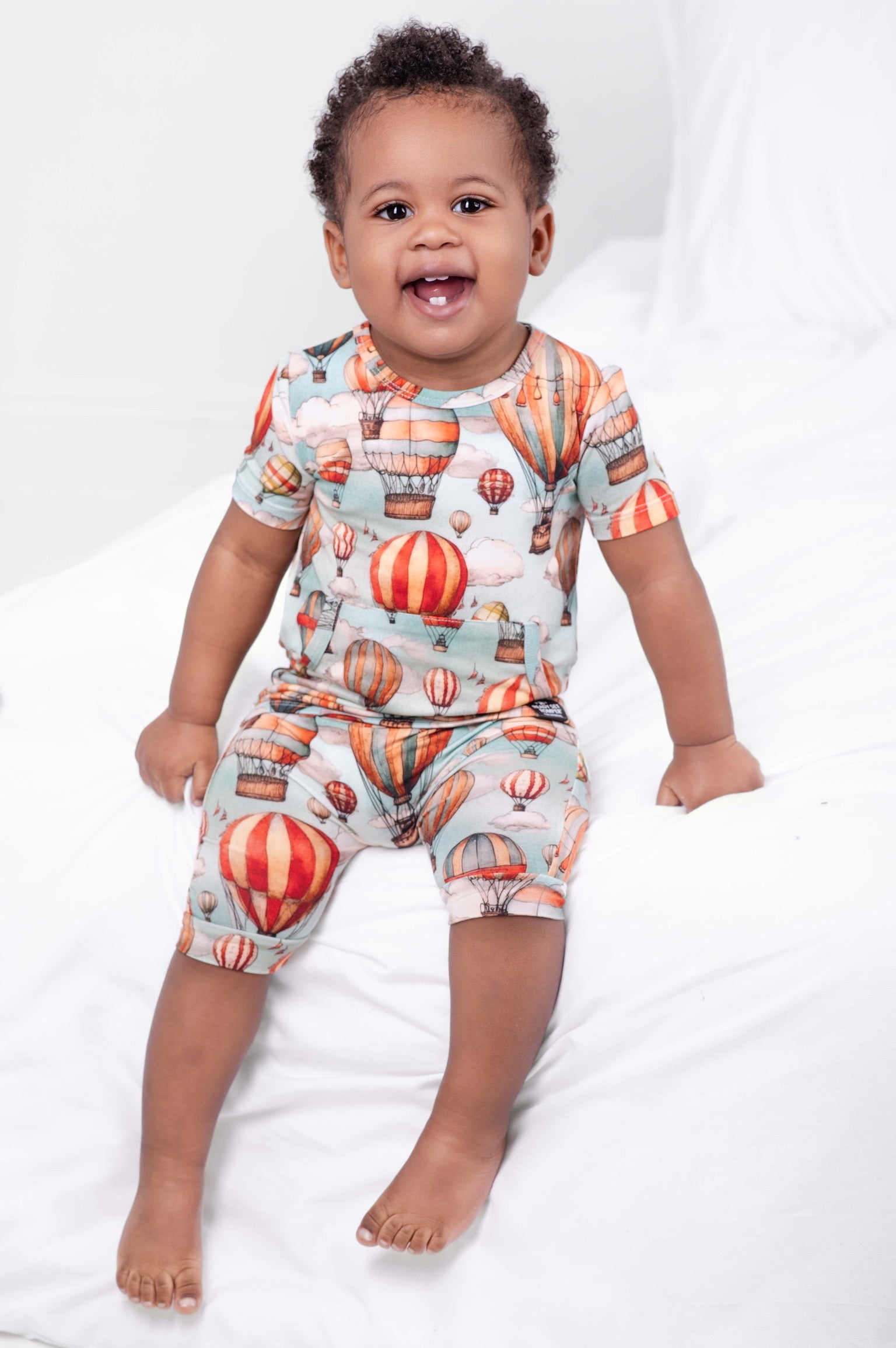 Front Opening Ready Set Romper® Shortie in Catch Me in the Clouds