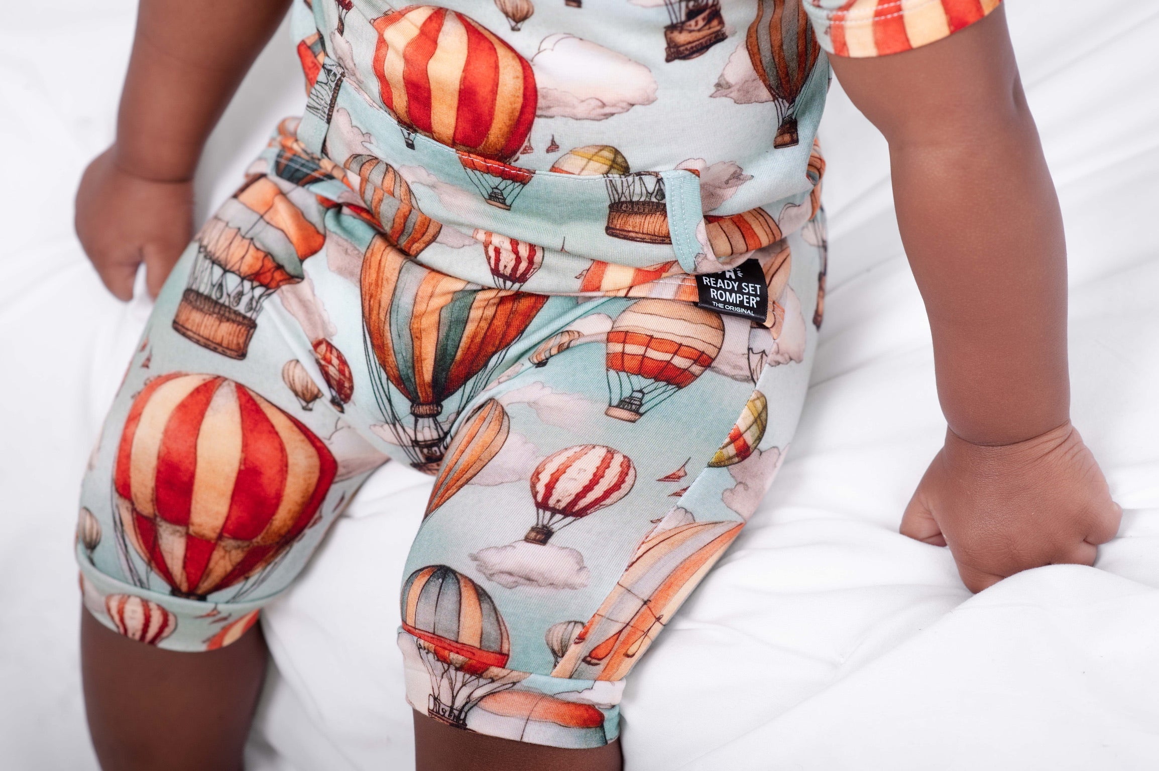 Front Opening Ready Set Romper® Shortie in Catch Me in the Clouds