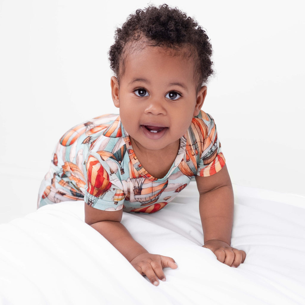 Front Opening Ready Set Romper® Shortie in Catch Me in the Clouds