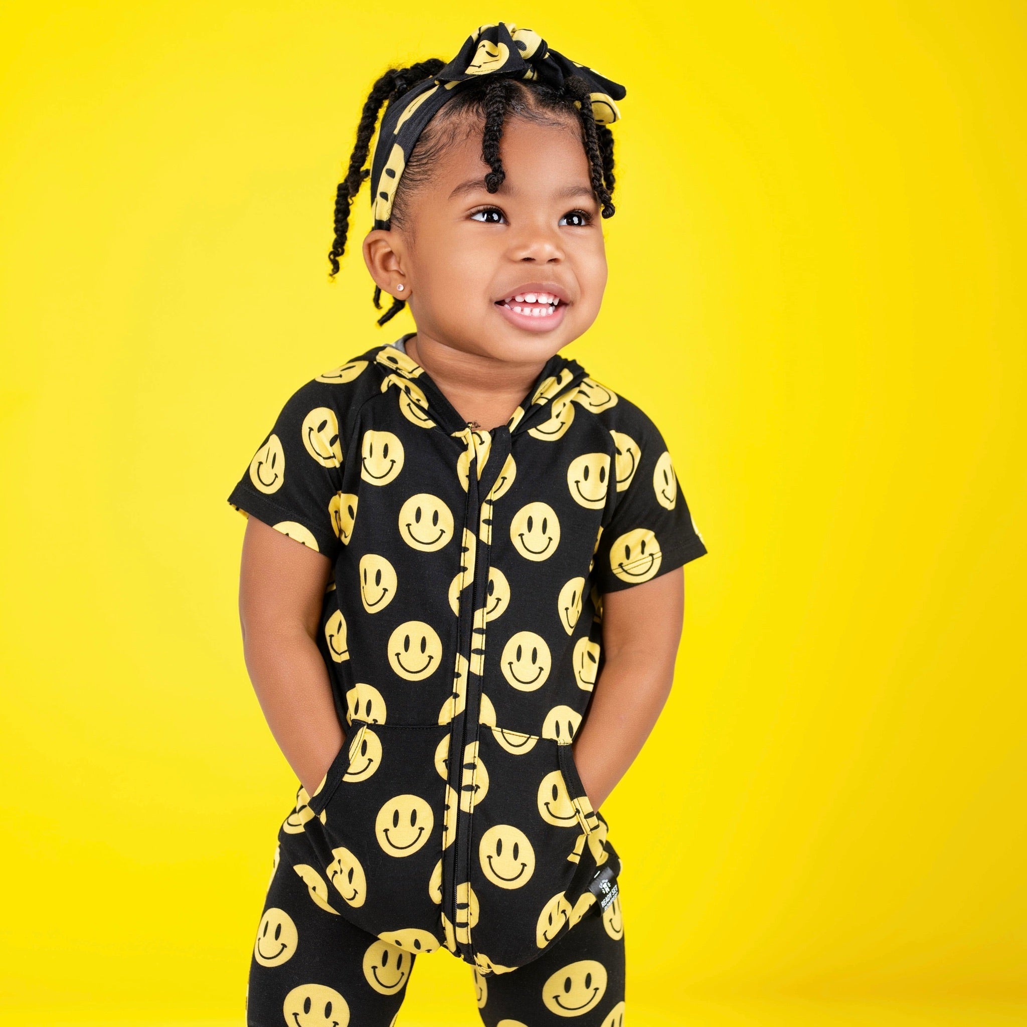 Front Opening Ready Set Romper® ZIP-IT! Shortie in Vibe Check