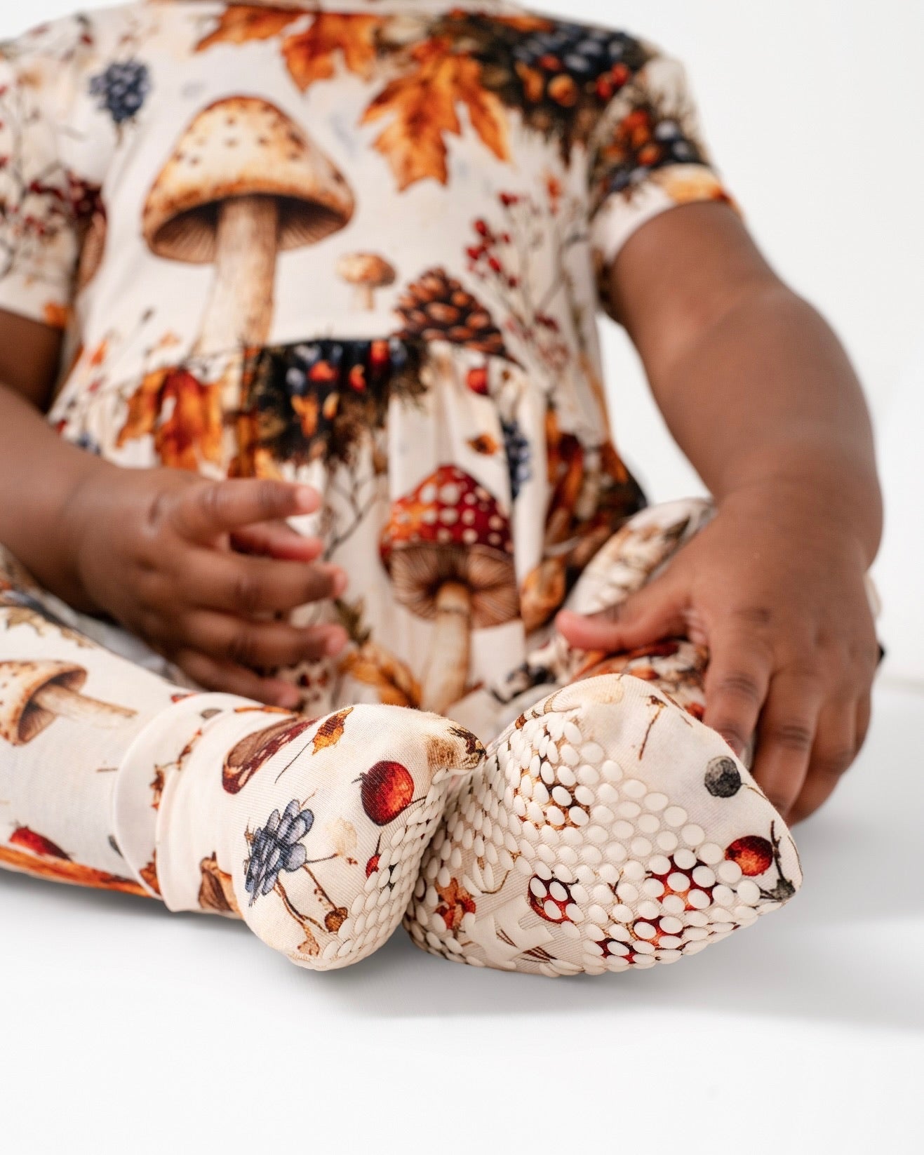 Reversible Opening Ready Set Romper® Twirl in Mushrooms