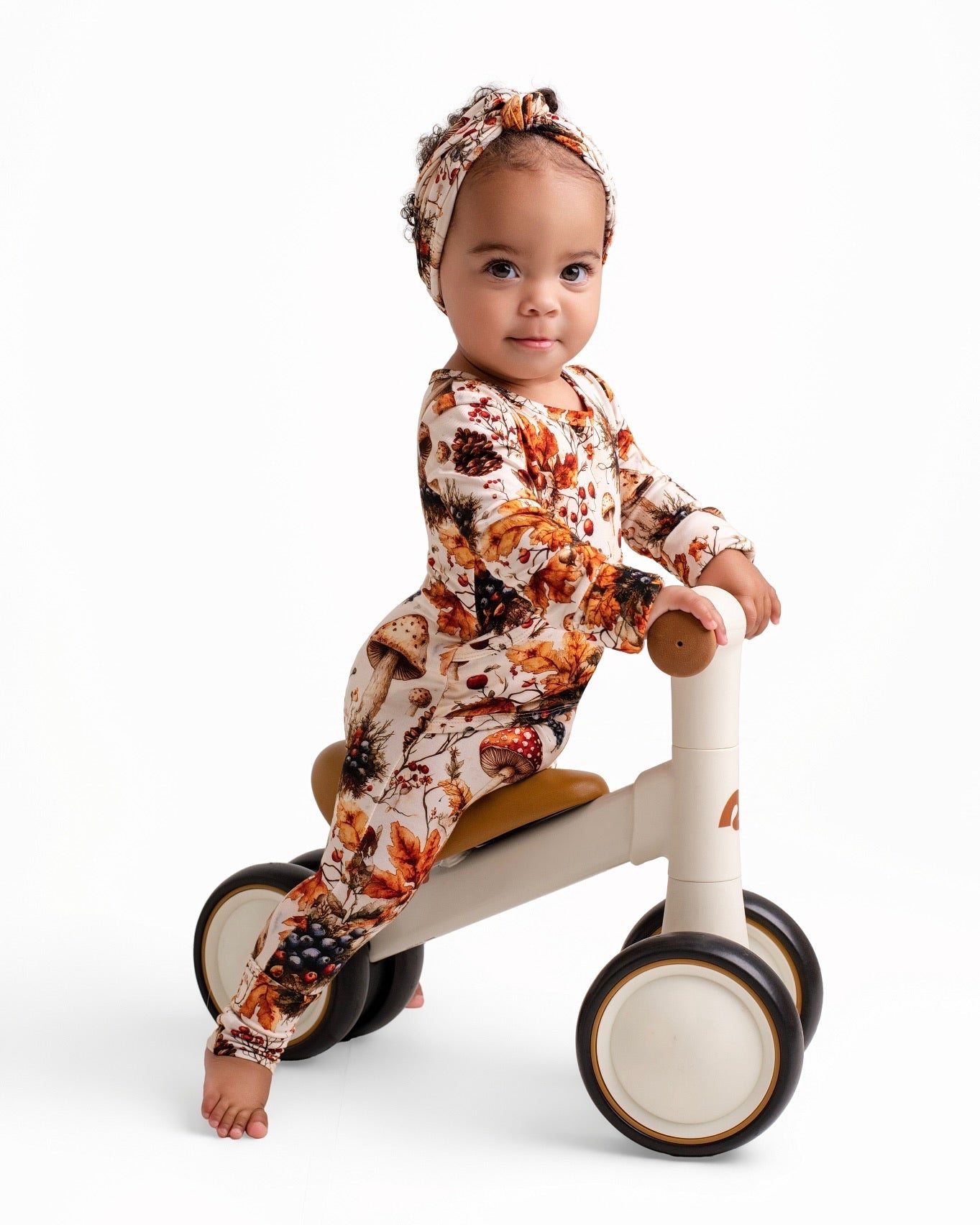 Front Opening Ready Set Romper® in Mushrooms