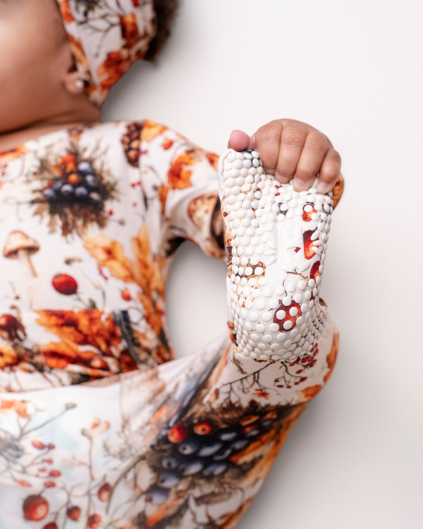 Front Opening Ready Set Romper® in Mushrooms