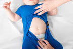 Front Opening Ready Set Romper® in Ribbed Sapphire