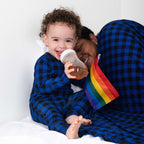 Front Opening Ready Set Romper® in Blue Buffalo Plaid