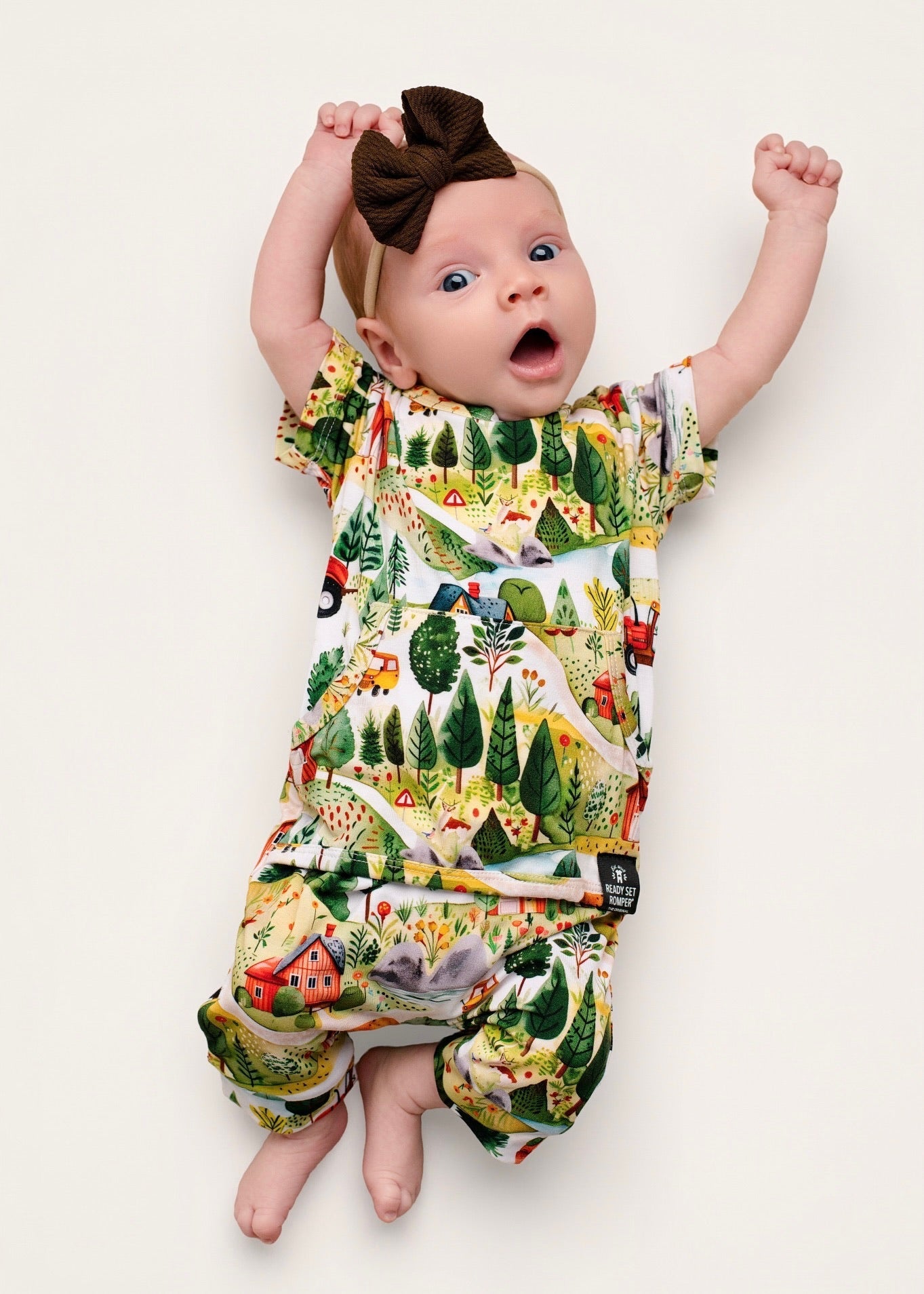 Front Opening Ready Set Romper® Shortie in Farmland