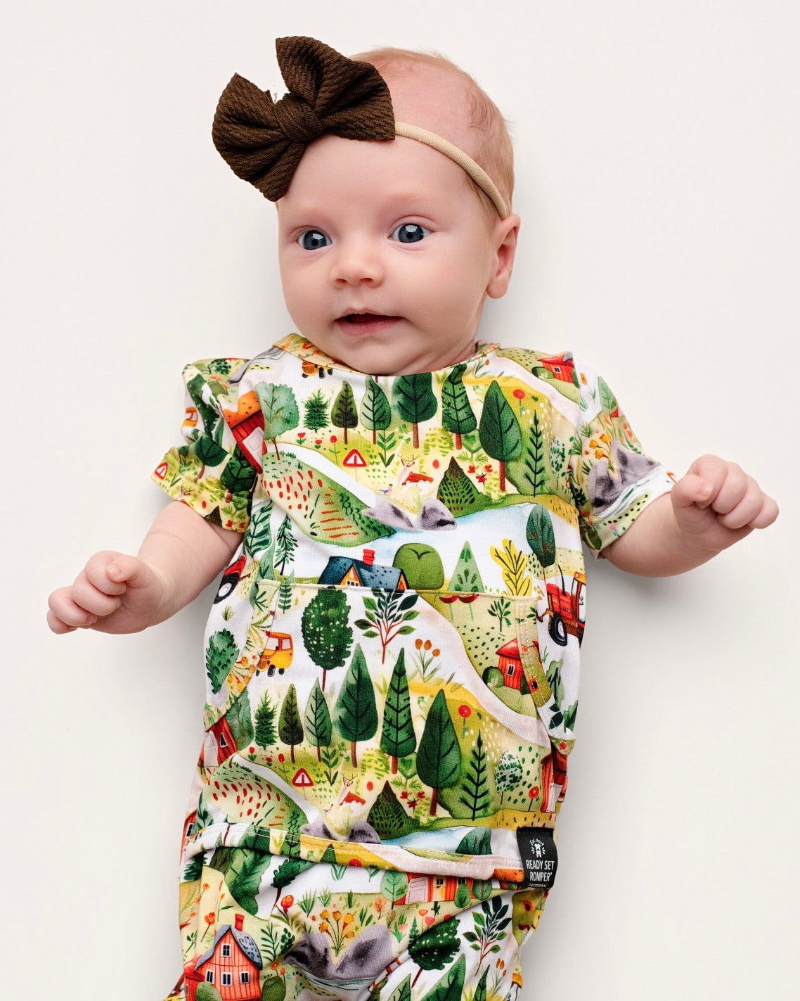 Front Opening Ready Set Romper® Shortie in Farmland