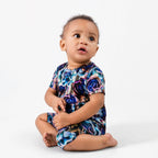 Front Opening Ready Set Romper® Shortie in Electric Garden