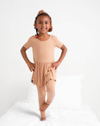 Reversible Opening Ready Set Romper® Twirl in Ribbed Caramel