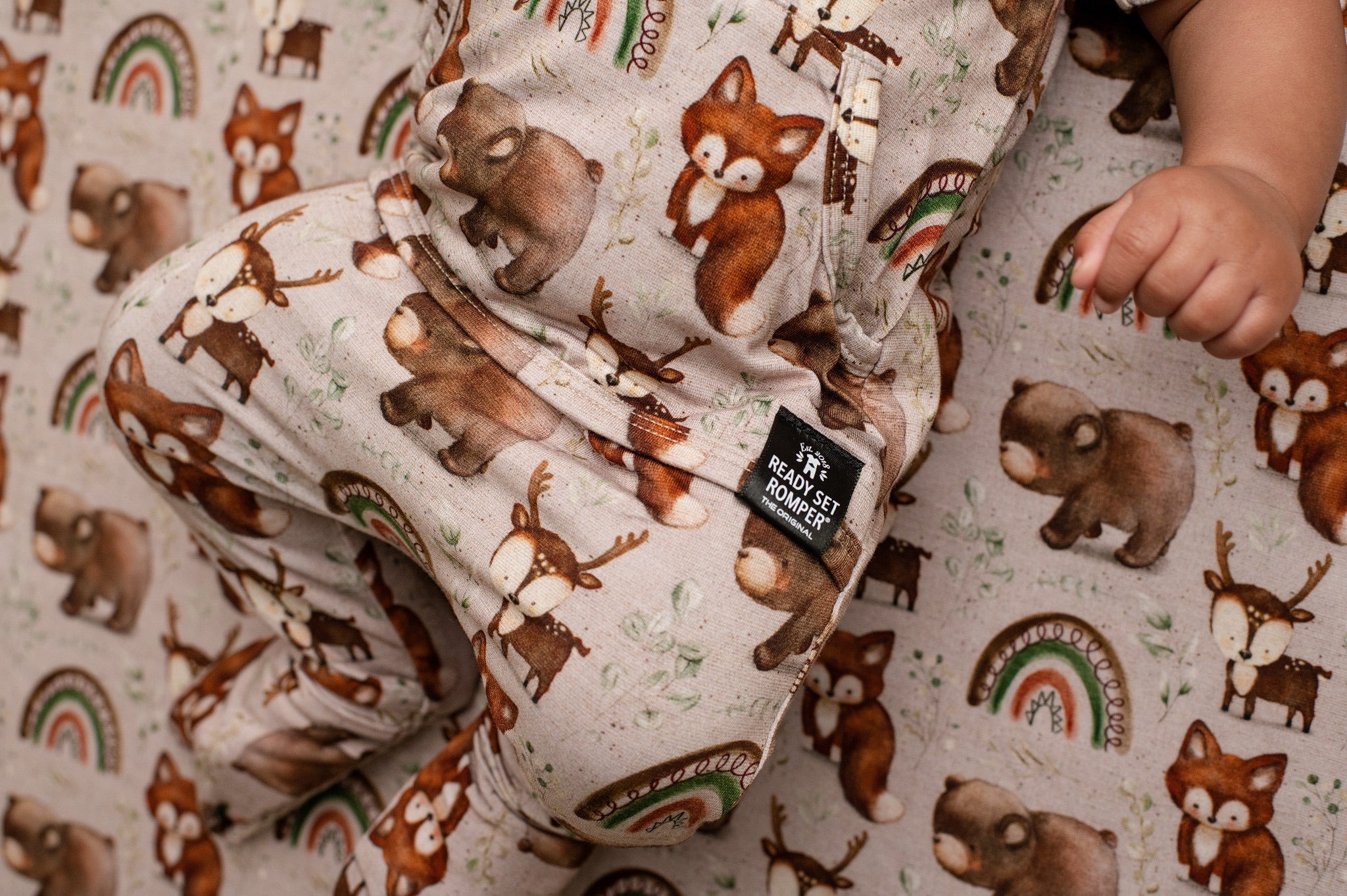 Front Opening Ready Set Romper® in Woodland Animals
