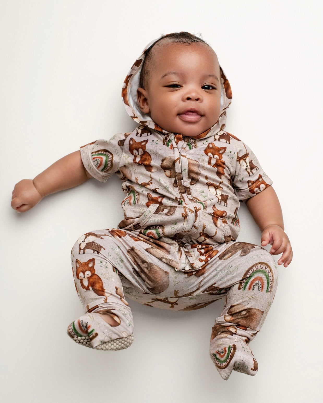 Front Opening Ready Set Romper® ZIP-IT! in Woodland Animals